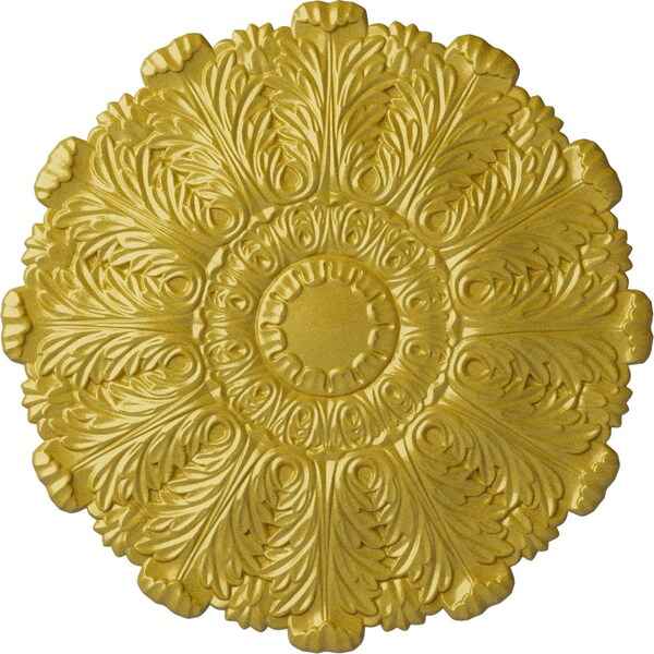 Ekena Millwork Durham Ceiling Medallion (Fits Canopies up to 4 1/4"), Hand-Painted Rich Gold, 31"OD x 1 1/2"P CM31DURGS - main
